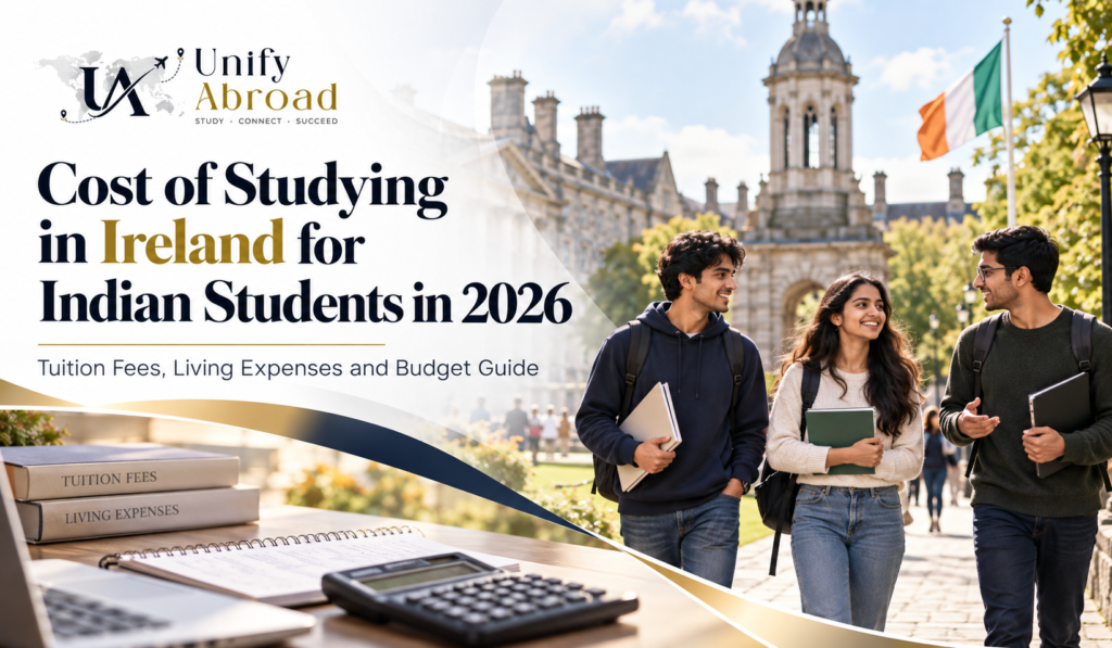 Cost of Studying in Ireland for Indian Students in 2026: Tuition Fees, Living Expenses, and Budget Guide 1 Studying in Ireland 2026 Guide